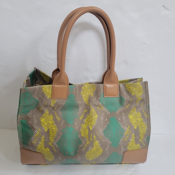 Tory Burch Multicolor Snake Printed Coated Canvas and Leather Handles Ella Tote - Picture 4 of 13